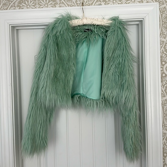 Green mint shag jacket - Picture 3 of 5
